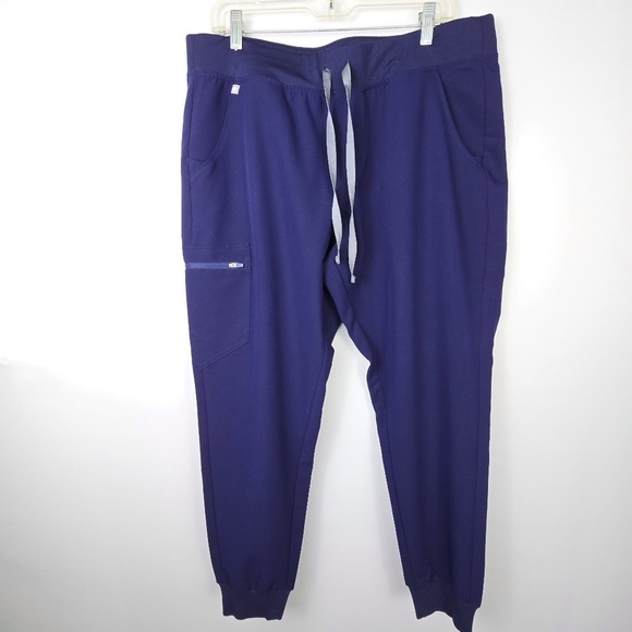 FIGS Mens Zamora Scrub Pant Blue Sz XL Jogger Cargo Pockets Hospital Lab Work - Picture 1 of 8